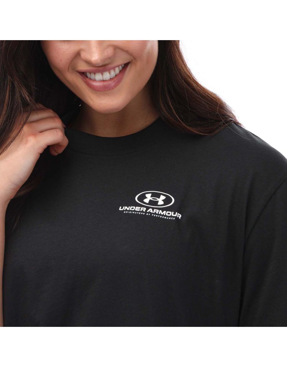 Women's Under Armour UA Graphic Oversized T-Shirt in Black - 5