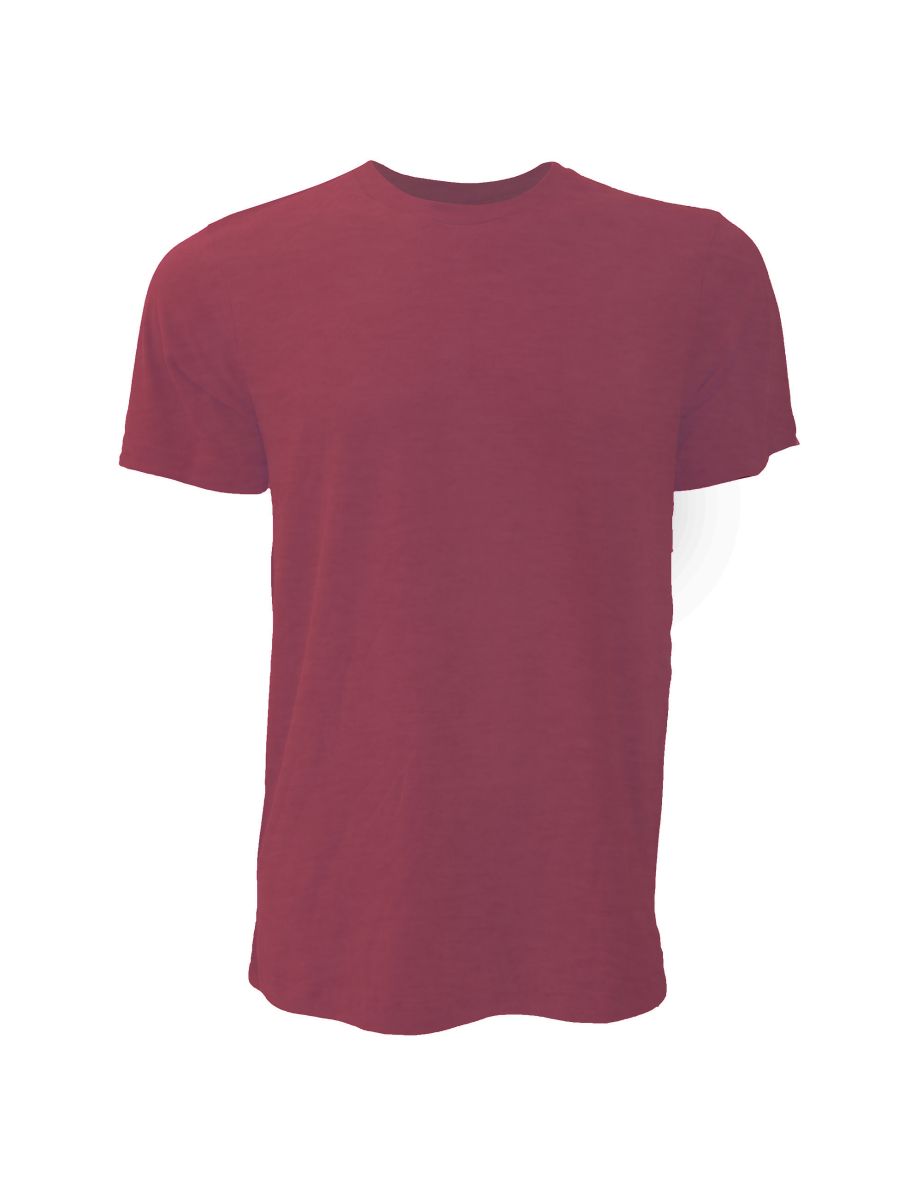 Canvas Unisex Jersey Crew Neck T-Shirt / Mens Short Sleeve T-Shirt - Heather Cardinal