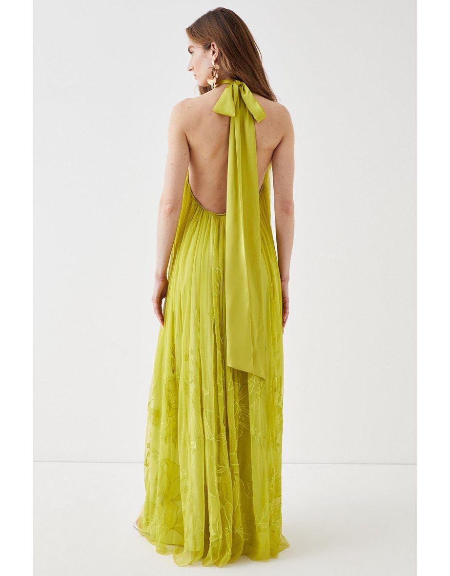 Alex Farmer Embroidered Lily Trapeze Maxi Dress - 2