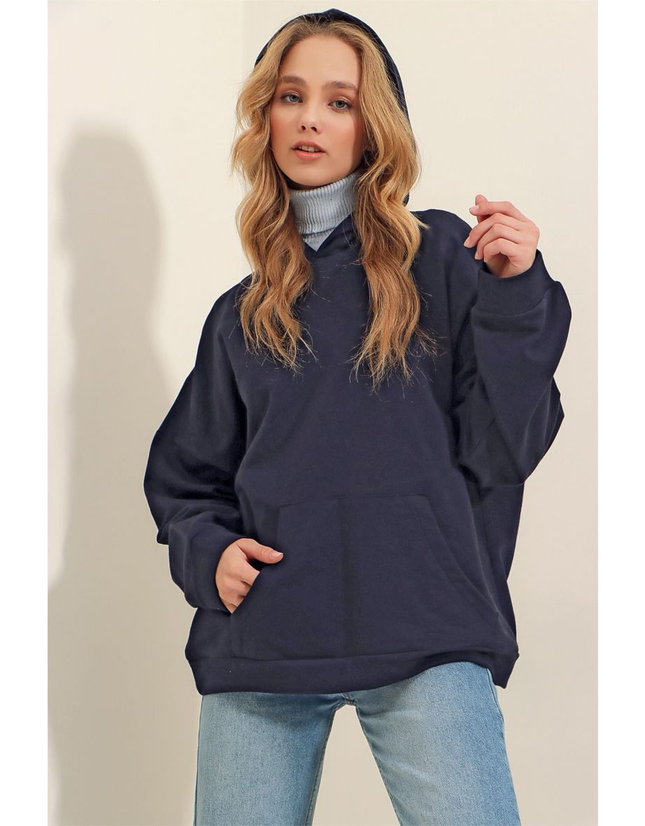 Navy blue sweatsuit womens deals