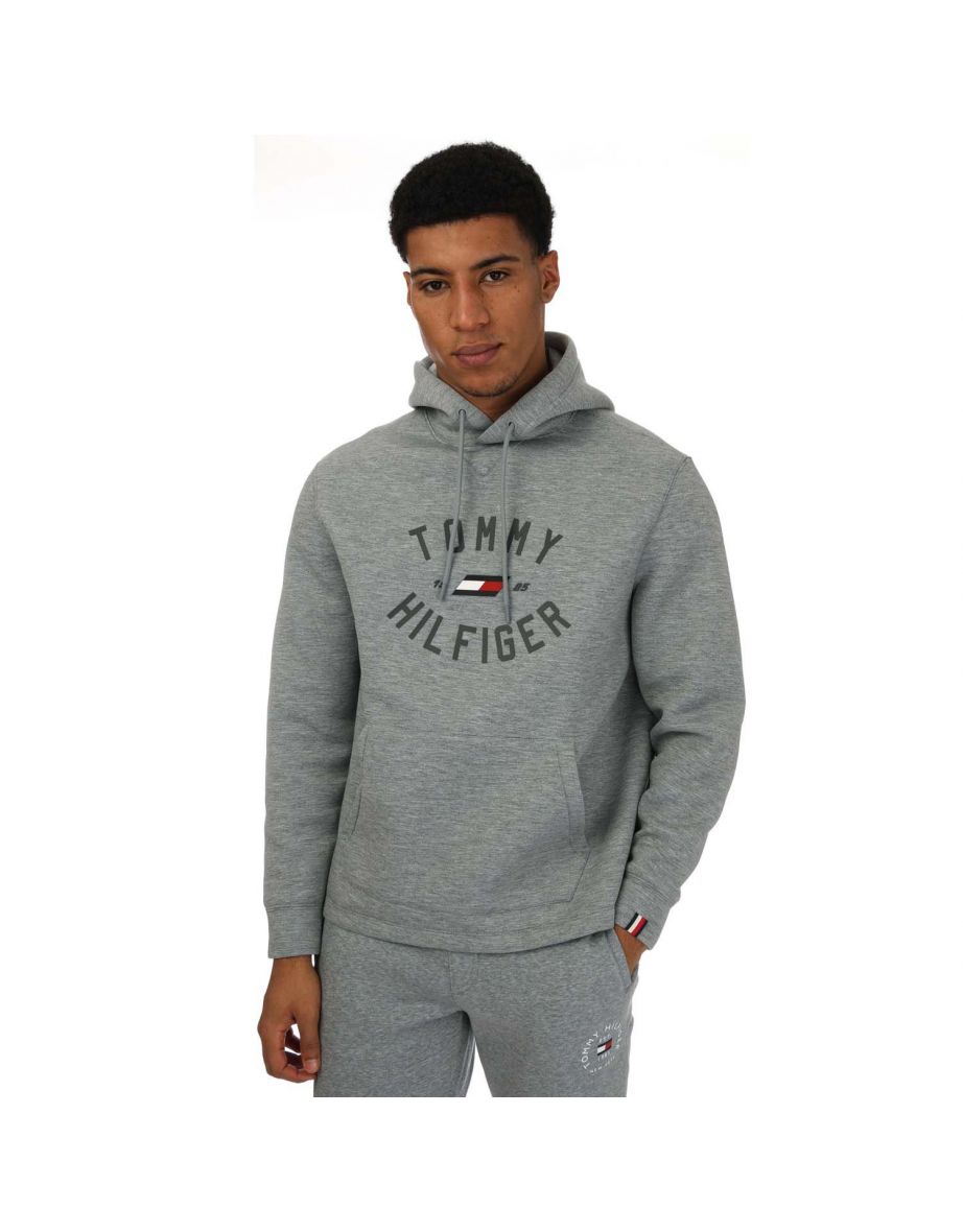 Men's Tommy Hilfiger Sport Varsity Logo Hoody in Grey