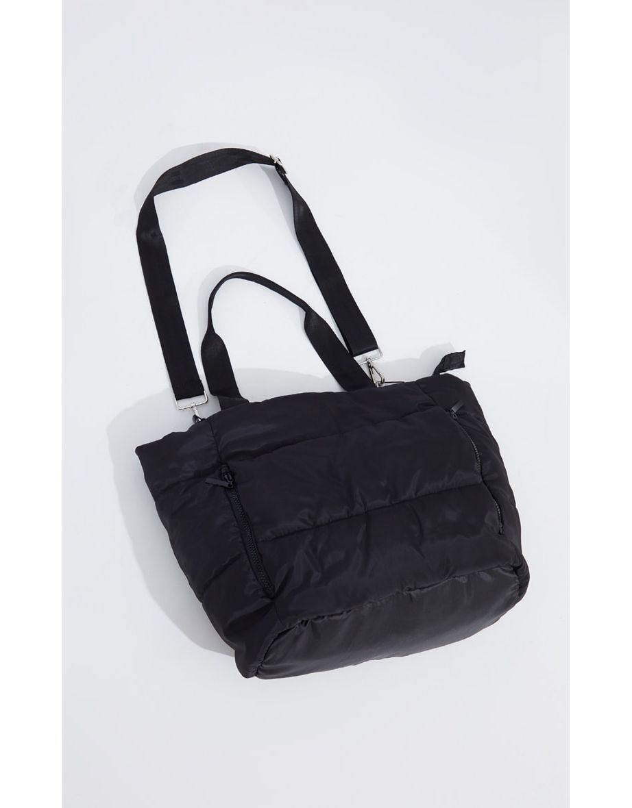 حقيبة كبيرة مبطنة سوداء اللون - 2