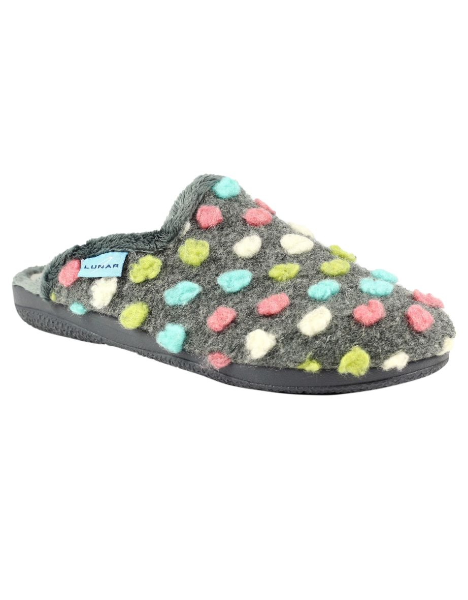 Lunar Womens/Ladies Montreal Slippers - Grey