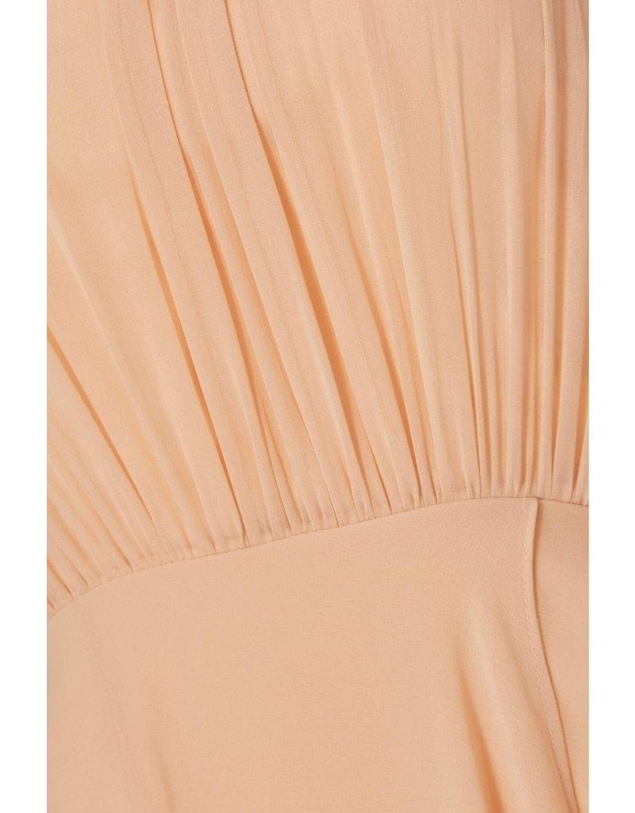 Blush Chiffon High Neck Maxi Dress - 5