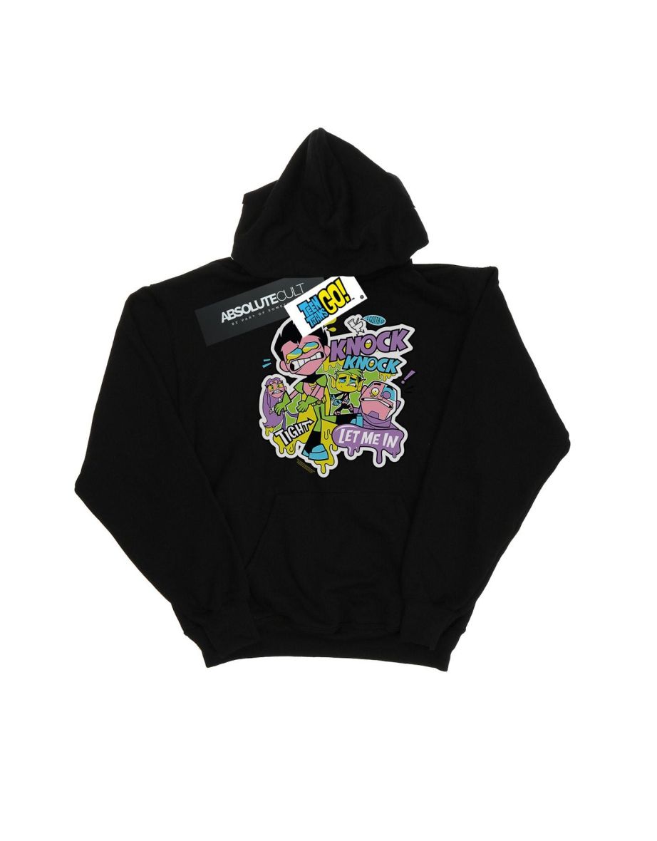 DC Comics Boys Teen Titans Go Knock Knock Hoodie - Black - 1