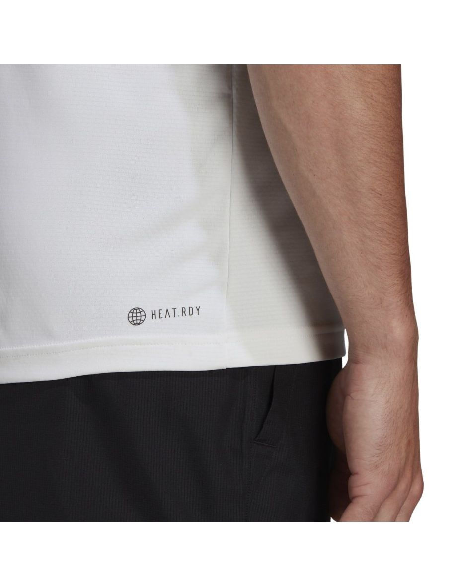 Men's adidas Tennis Freelift Polo Shirt in White - 7