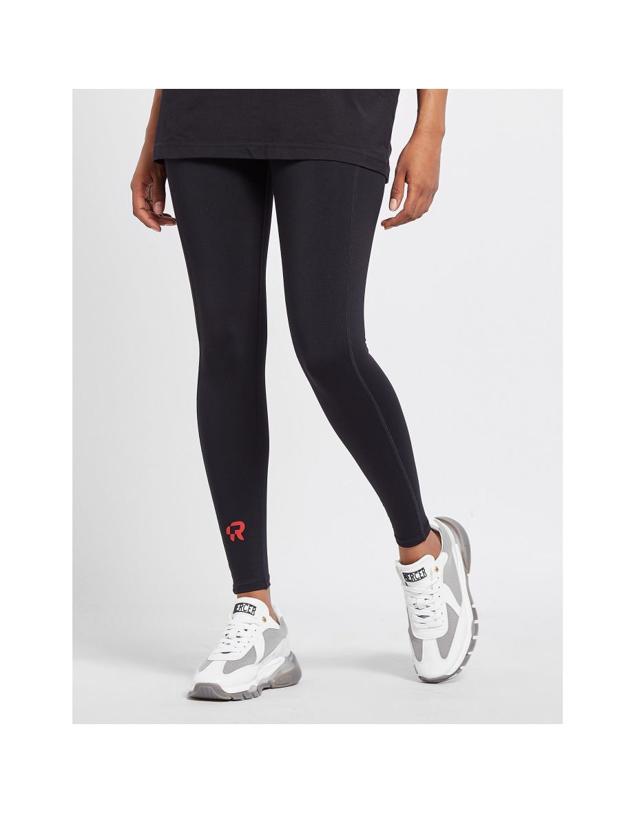Women's Red Run Inky Sculpt Leggings in Black