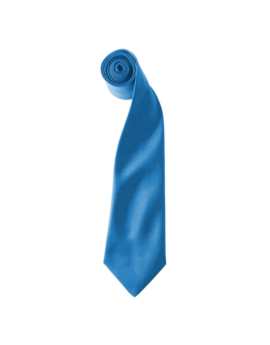 Premier Colours Mens Satin Clip Tie (Pack of 2) - Sapphire