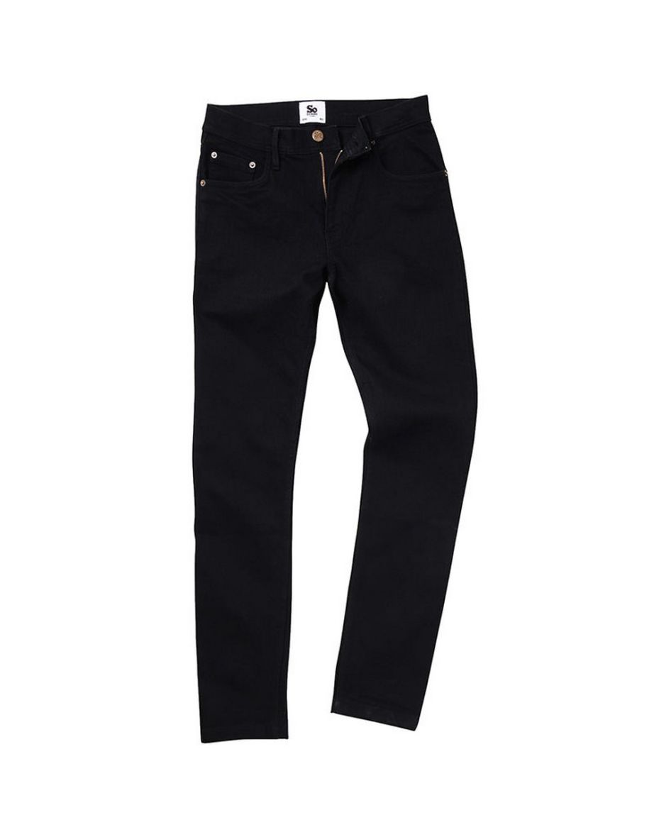 AWDis So Denim Mens Max Slim Jeans - Black