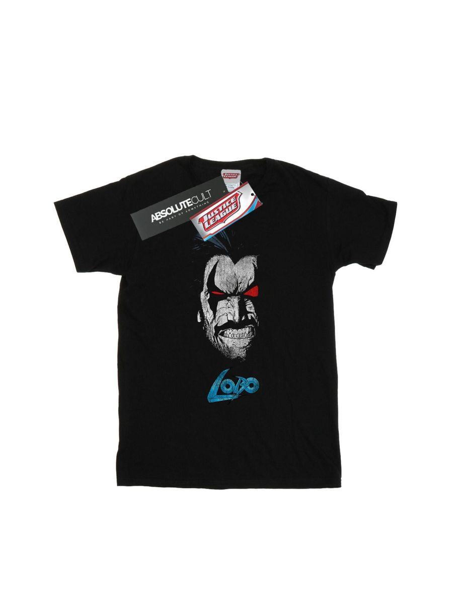 DC Comics Mens Lobo Face T-Shirt - Black