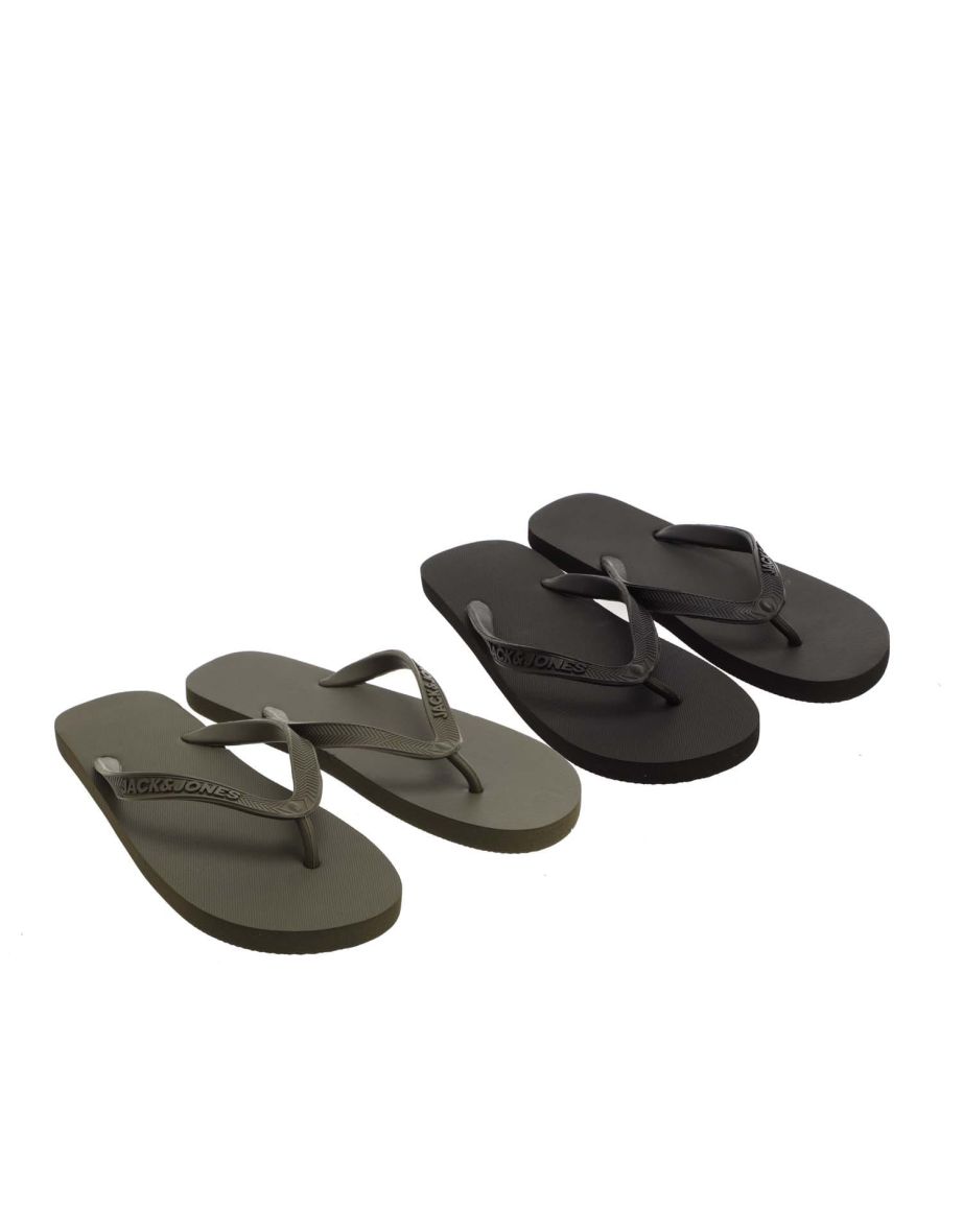 Men's Jack Jones 2 Pack Basic EVA Flip Flops in Black