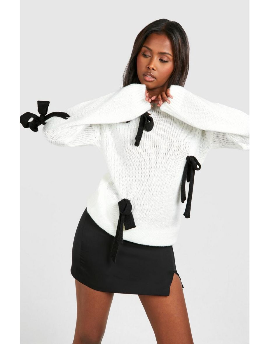 All Over Bow Applique Jumper - ivory - 3