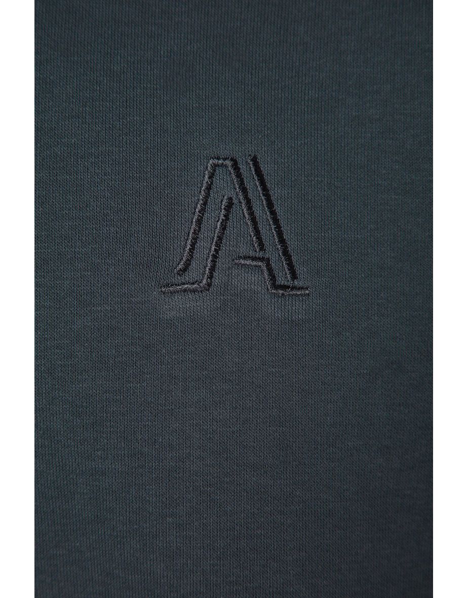 Anthracite Basic Half Turtleneck Sweatshirt - 7