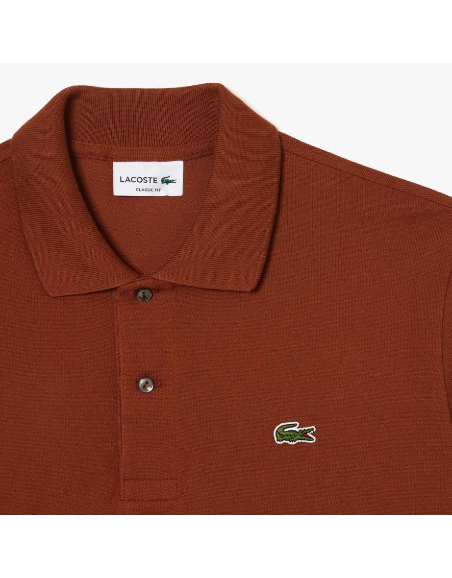 Men's Lacoste Classic Fit L.12.12 Original Piqué Polo Shirt in Brown - 4