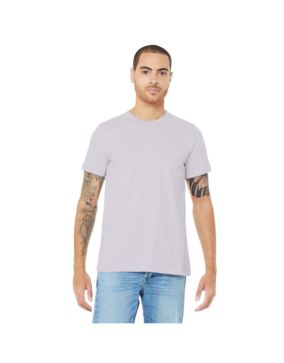 Canvas Unisex Jersey Crew Neck T-Shirt / Mens Short Sleeve T-Shirt - Lavender Dust - 3