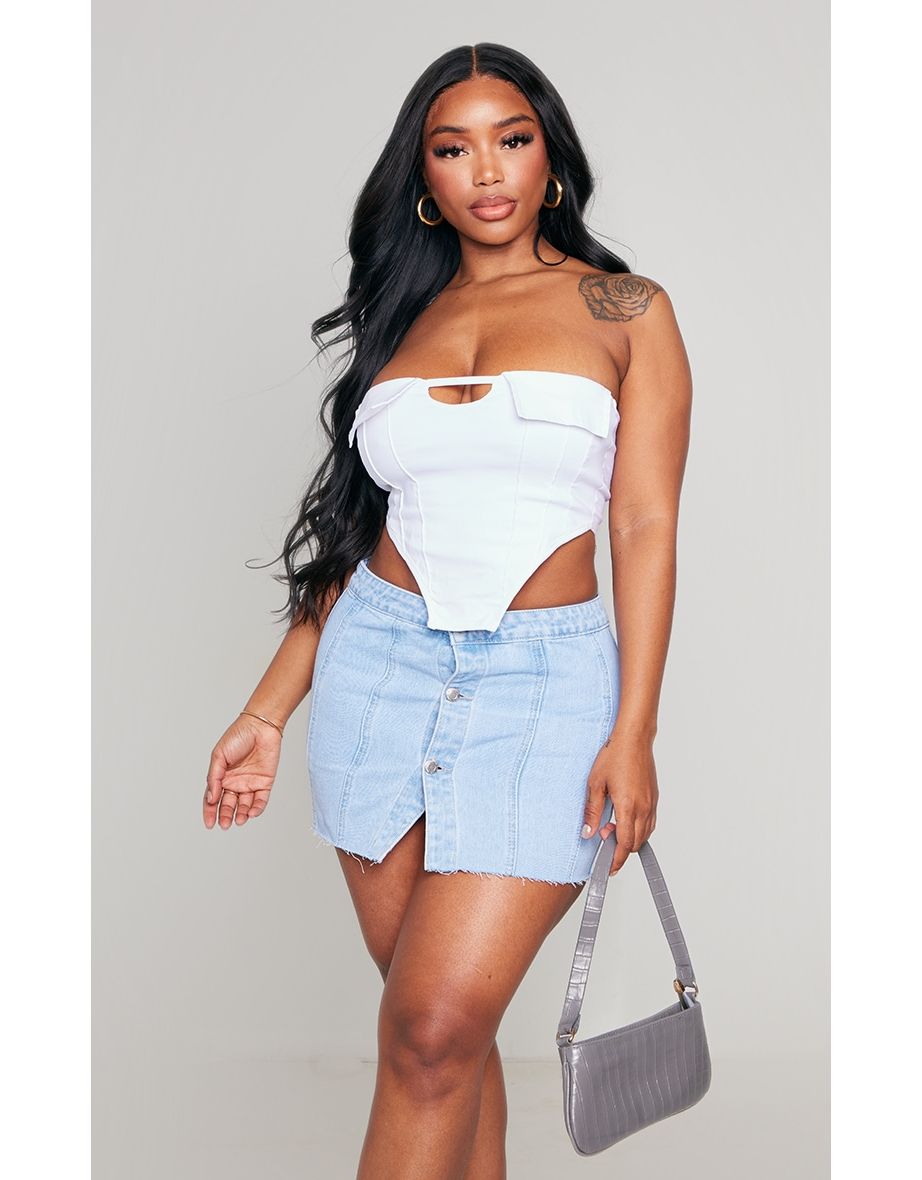 Denim skirts outlet for hourglass figure