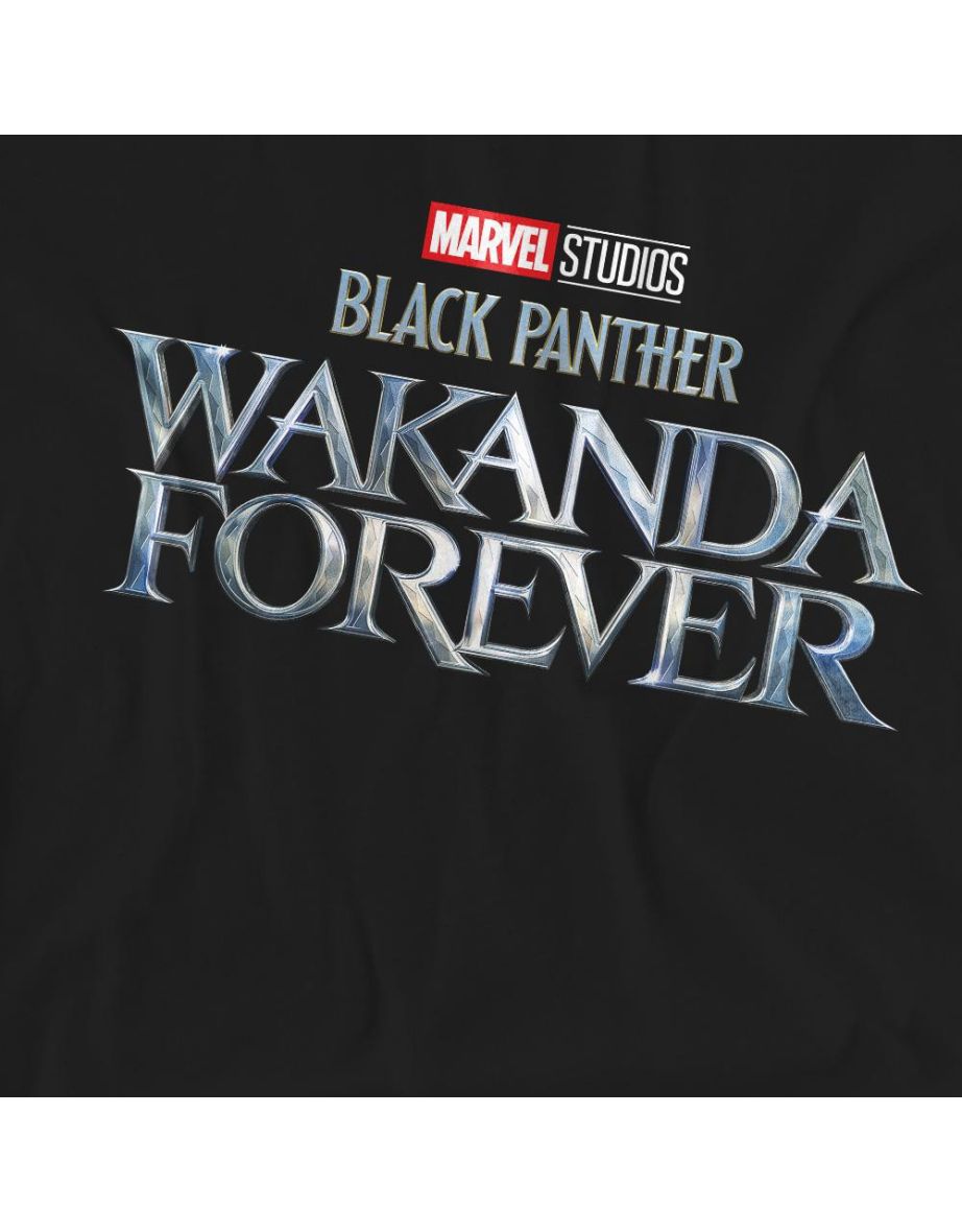 Black Panther: Wakanda Forever Unisex Adult Logo T-Shirt - Black - 3