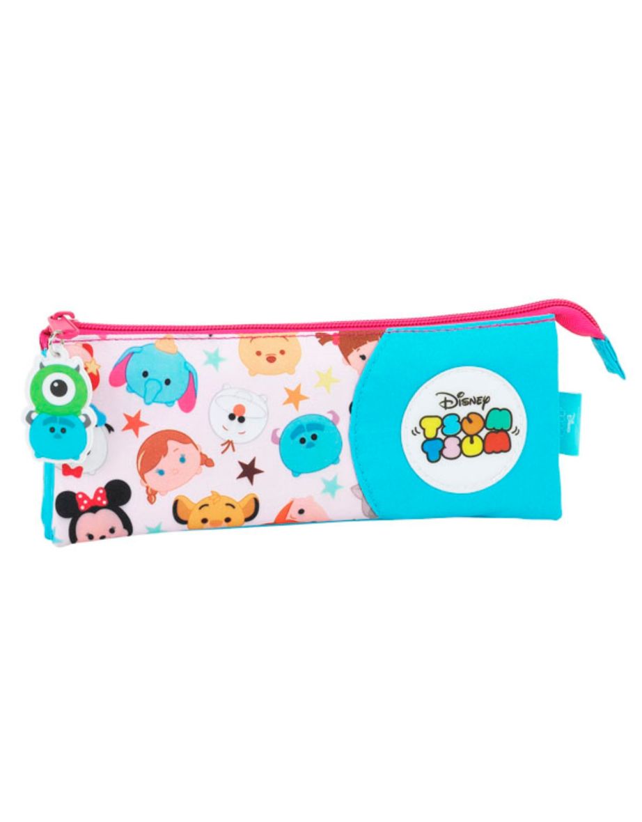 Disney Childrens/Girls Official Tsum Tsum Triple Pencil Case - Multicoloured