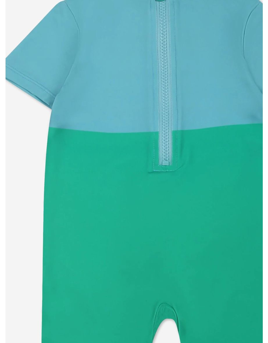 Baby Boys Frog All In One Swimsuit in Green - 3