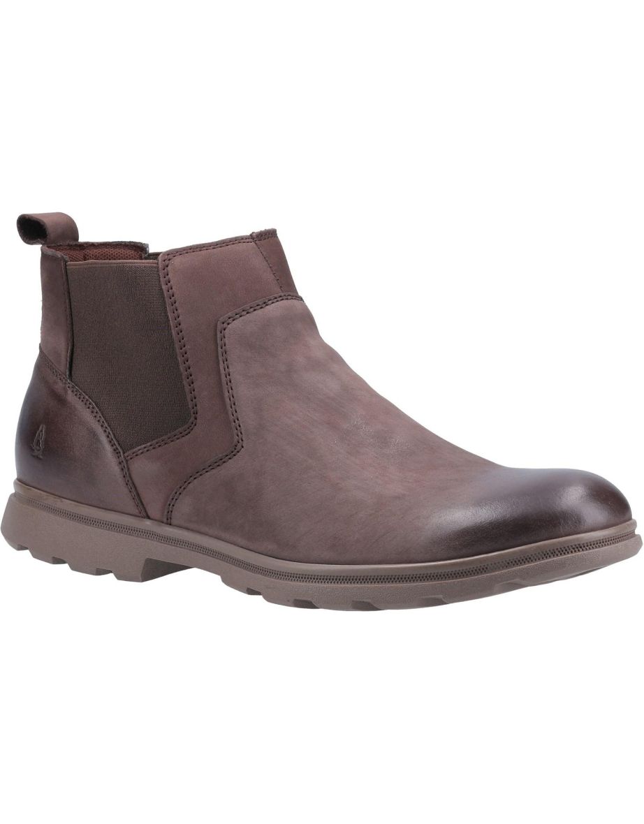 Hush Puppies Mens Tyrone Nappa Leather Boots - Brown