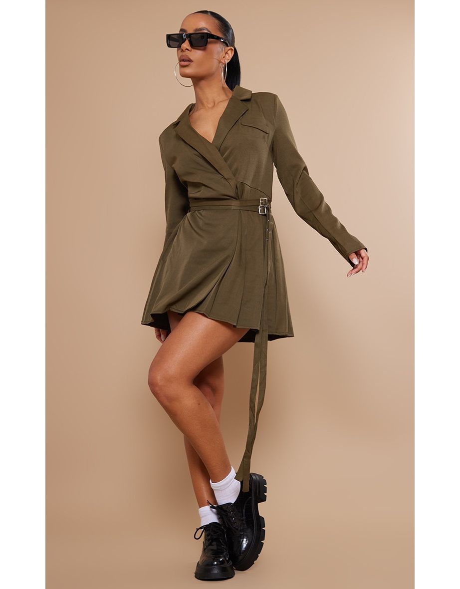 Dark khaki cheap dress