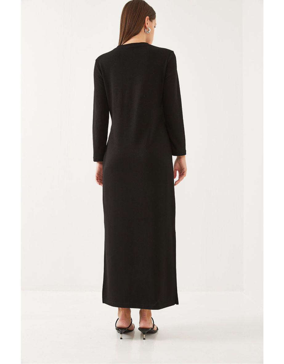 Women's Tie Detail Modal Dress - 4