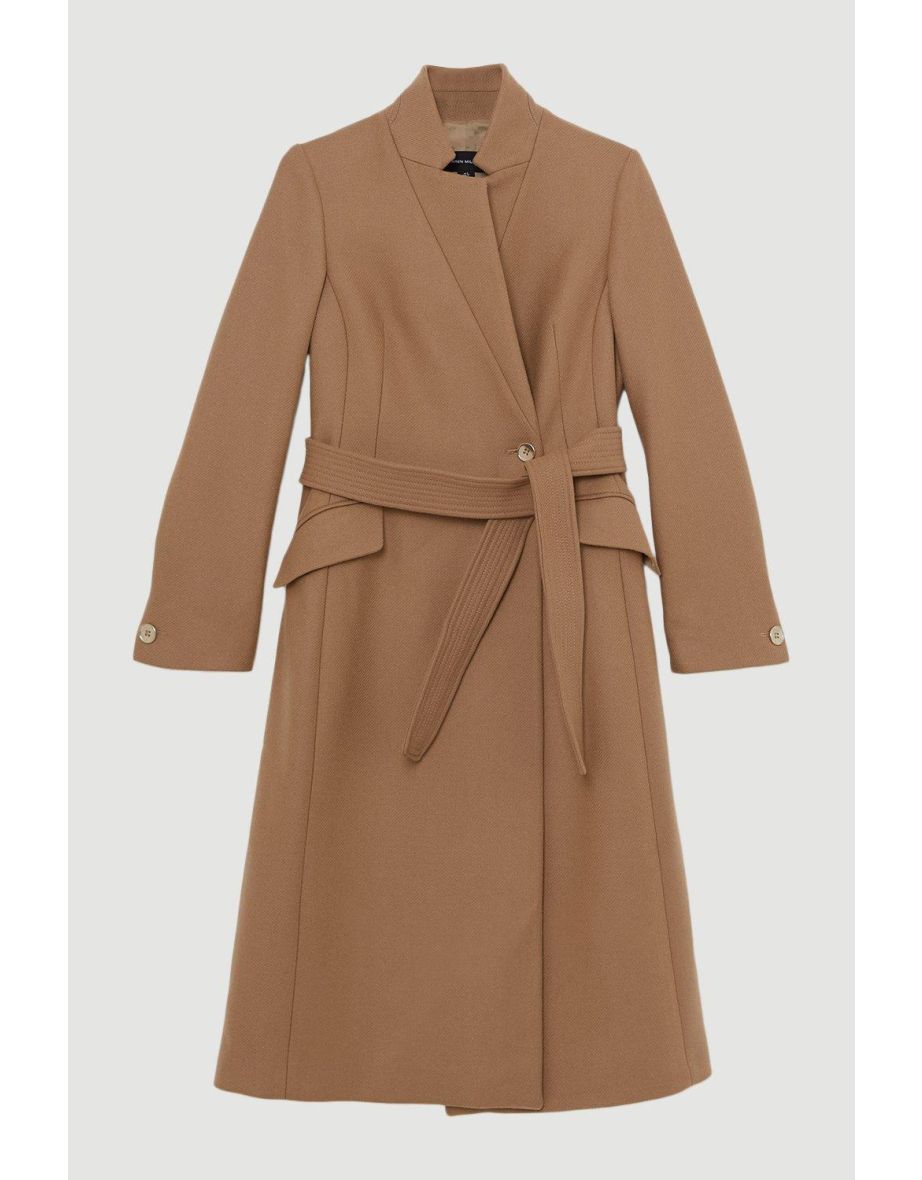Italian Wool Investment Notch Neck Coat - 4