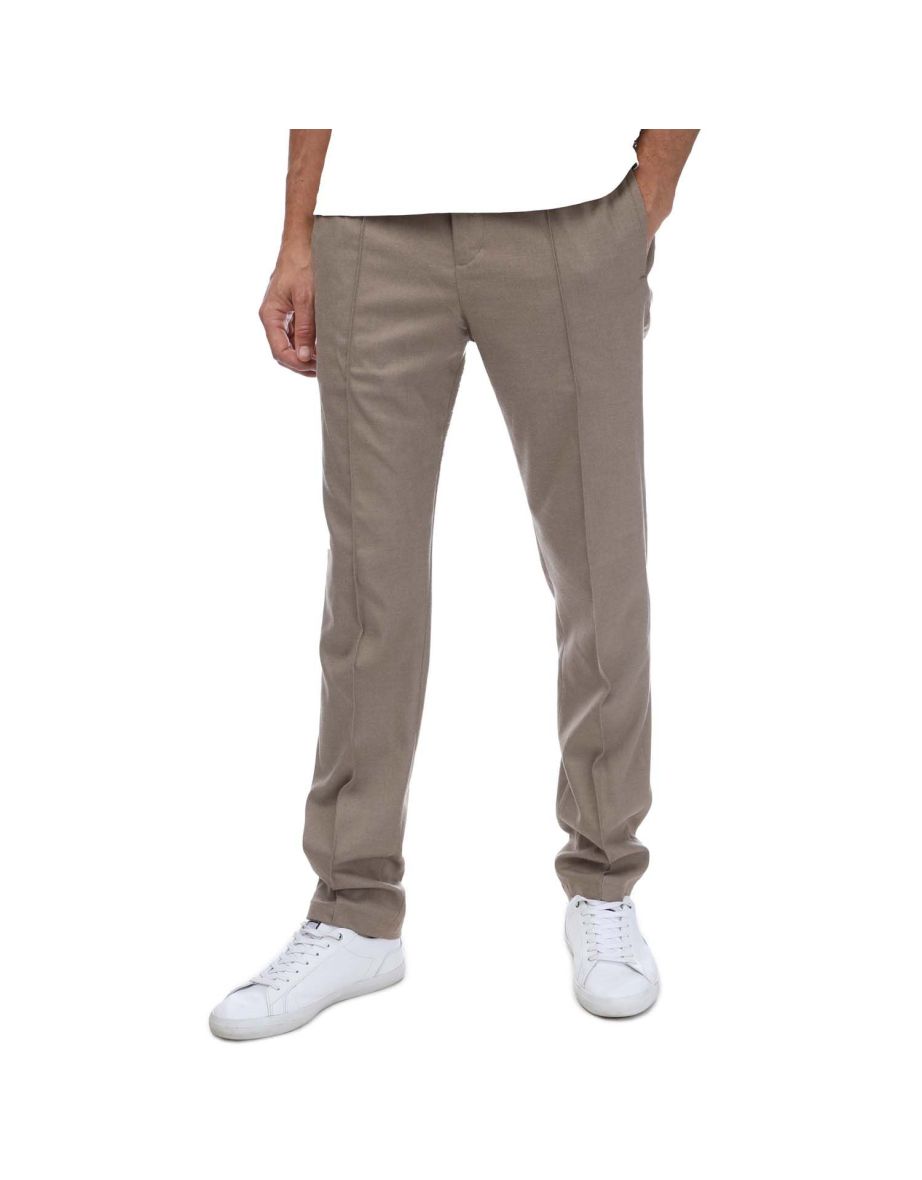 Men's Ted Baker Giggs Slim Fit Drawcord Trousers in Brown