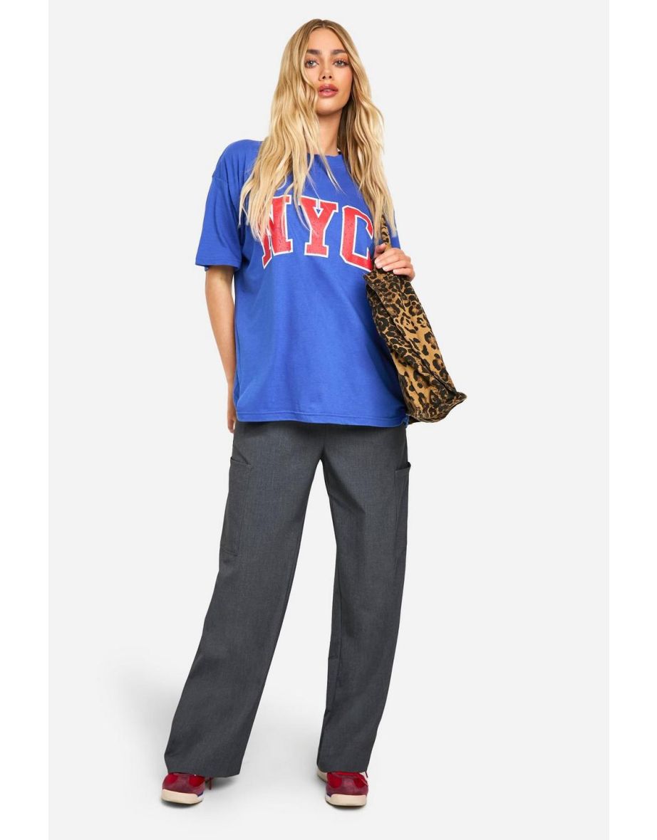 NYC oversized graphic T-Shirt - true blue