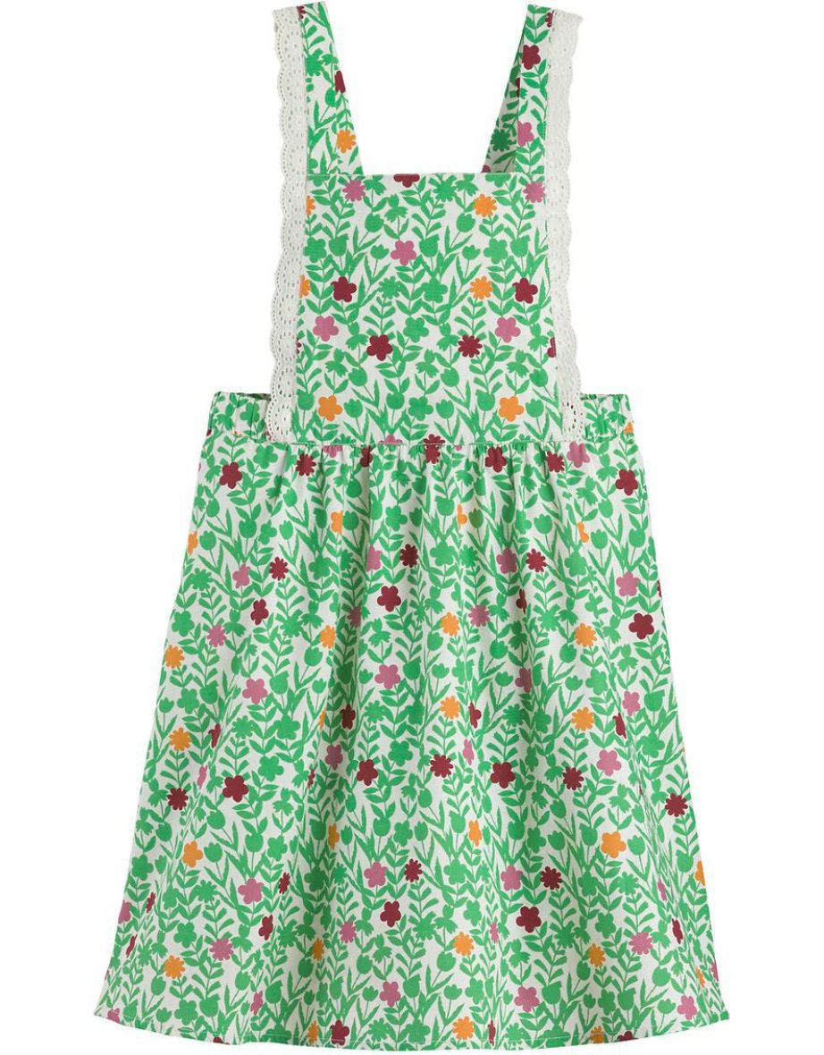 Floral Cotton Pinafore Dress