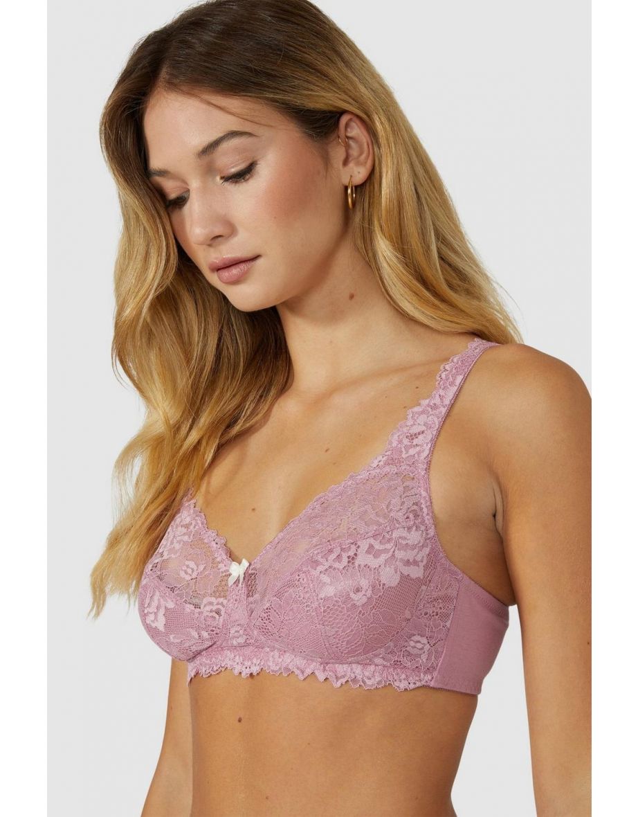 Diana Lace Non Wire Bra A-G - pink - 3