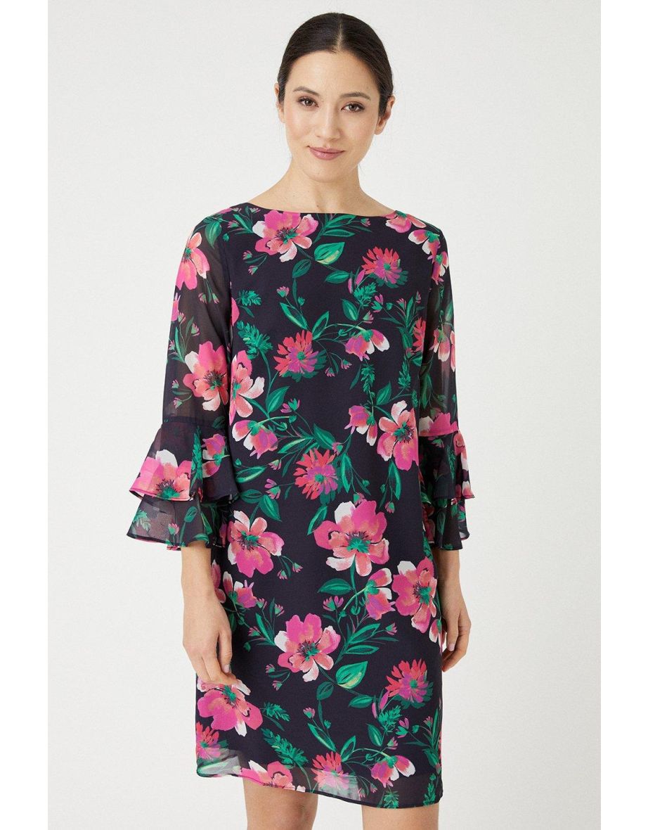 Wallis navy floral store dress