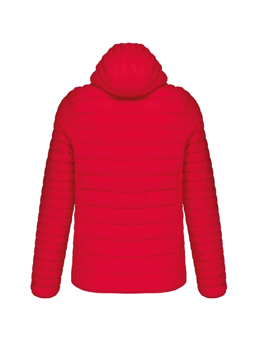 Kariban Mens Lightweight Hooded Down Jacket - Red - 1
