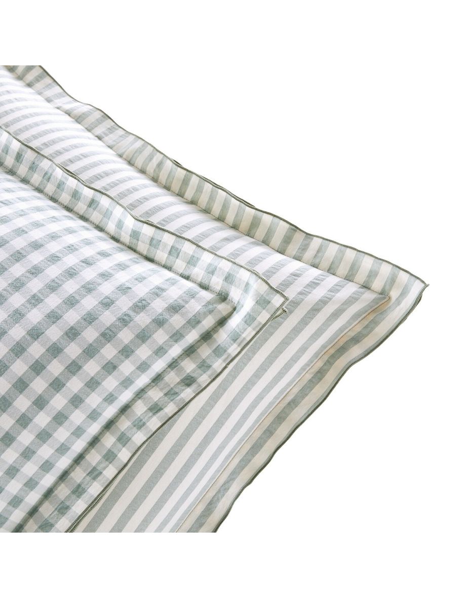 Maddy Checked 100% Cotton Seersucker Pillowcase - 3