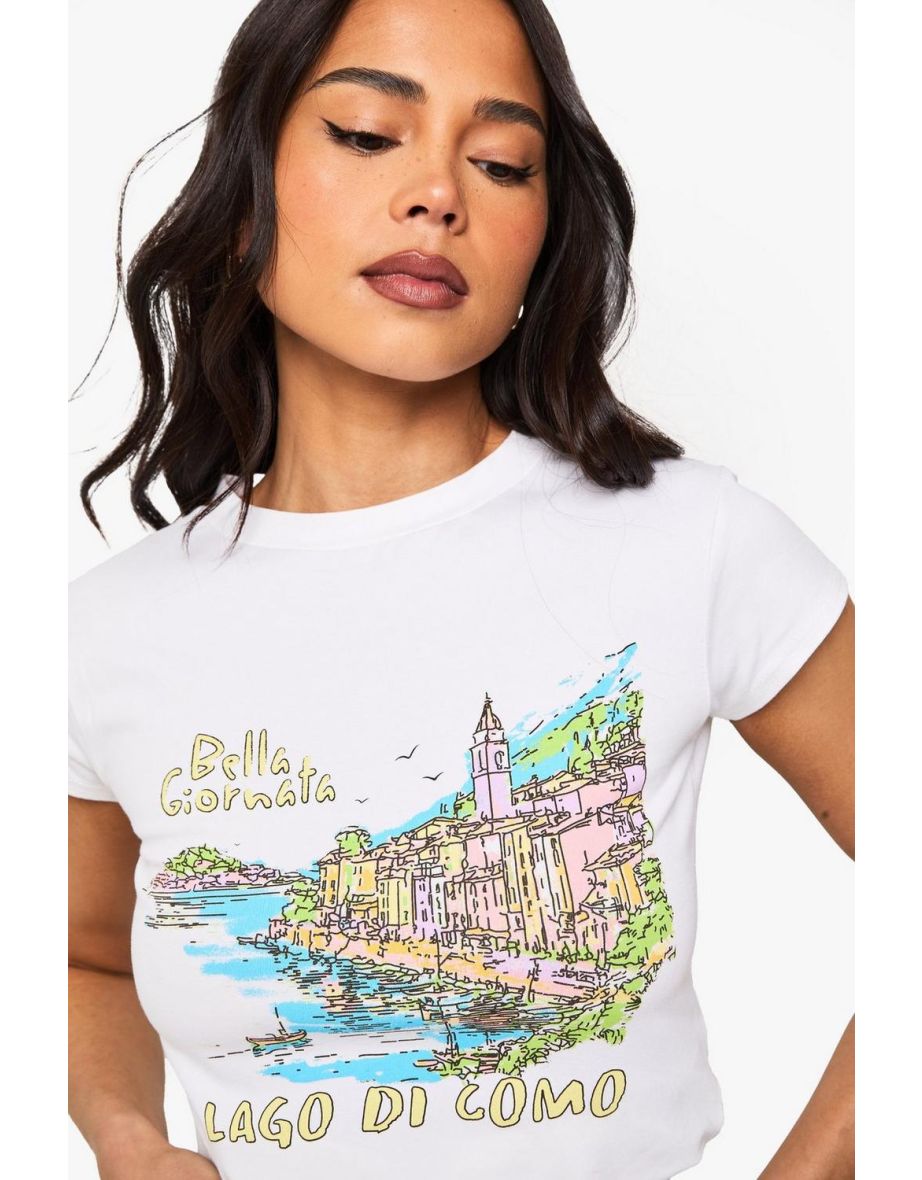 Lake Como Baby Tee - white - 3