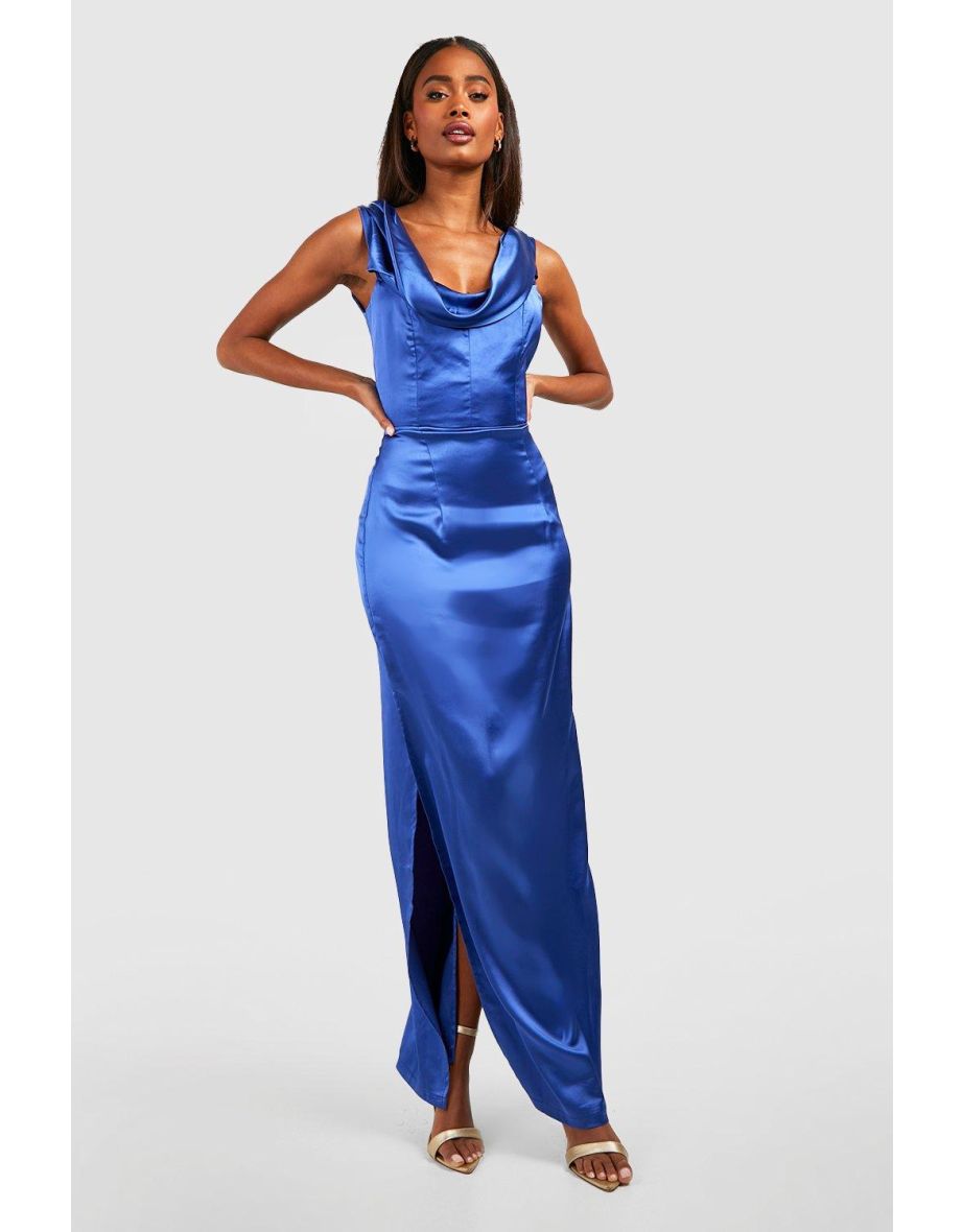 Navy cowl neck maxi dress best sale