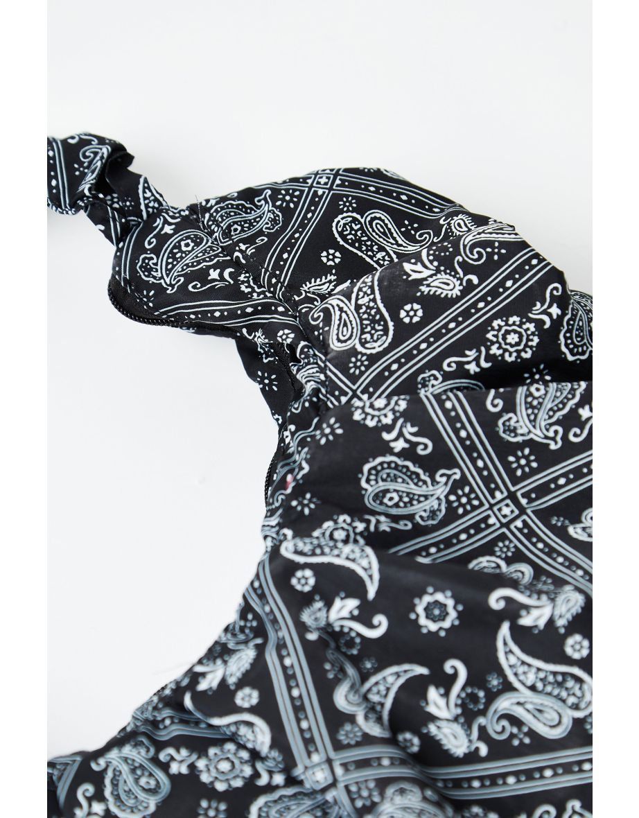 Glamorous Black Bandana Print Shoulder Bag - 2
