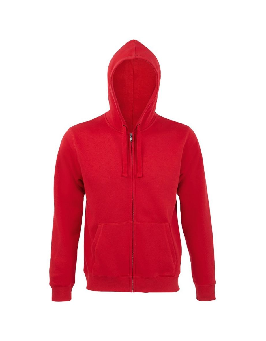 SOLS Mens Spike Full Zip Hooded Sweatshirt - Red