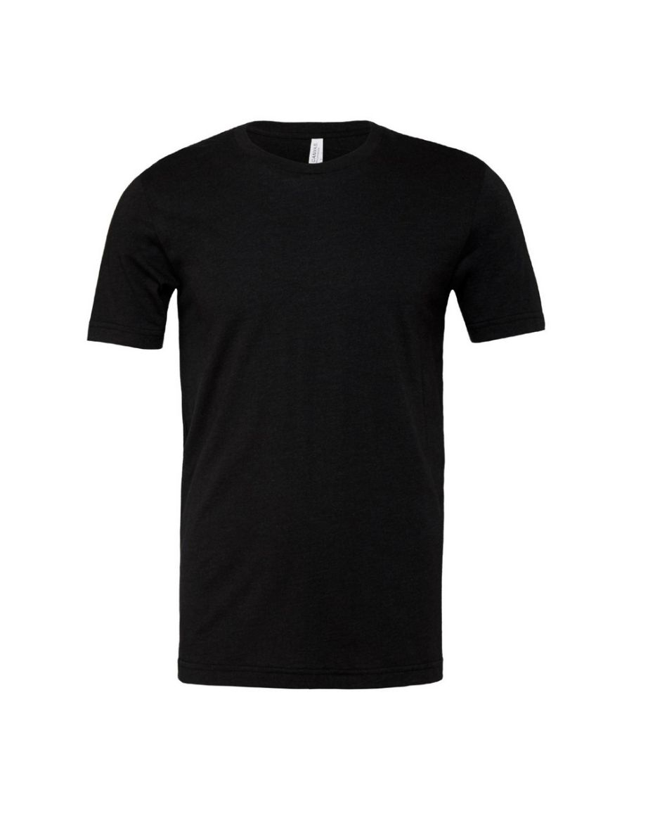 Canvas Unisex Jersey Crew Neck T-Shirt / Mens Short Sleeve T-Shirt - Heather Black