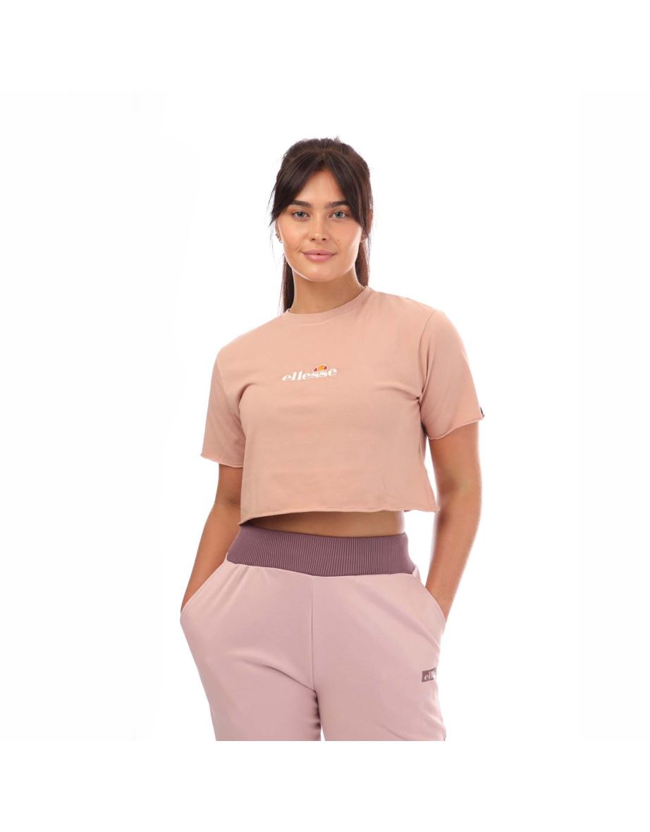 Women's Ellesse Celesi Cropped T-Shirt in Pink