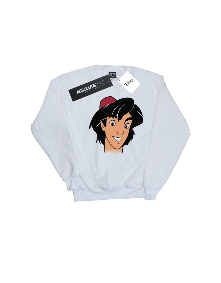 Disney Boys Aladdin Headshot Sweatshirt - White