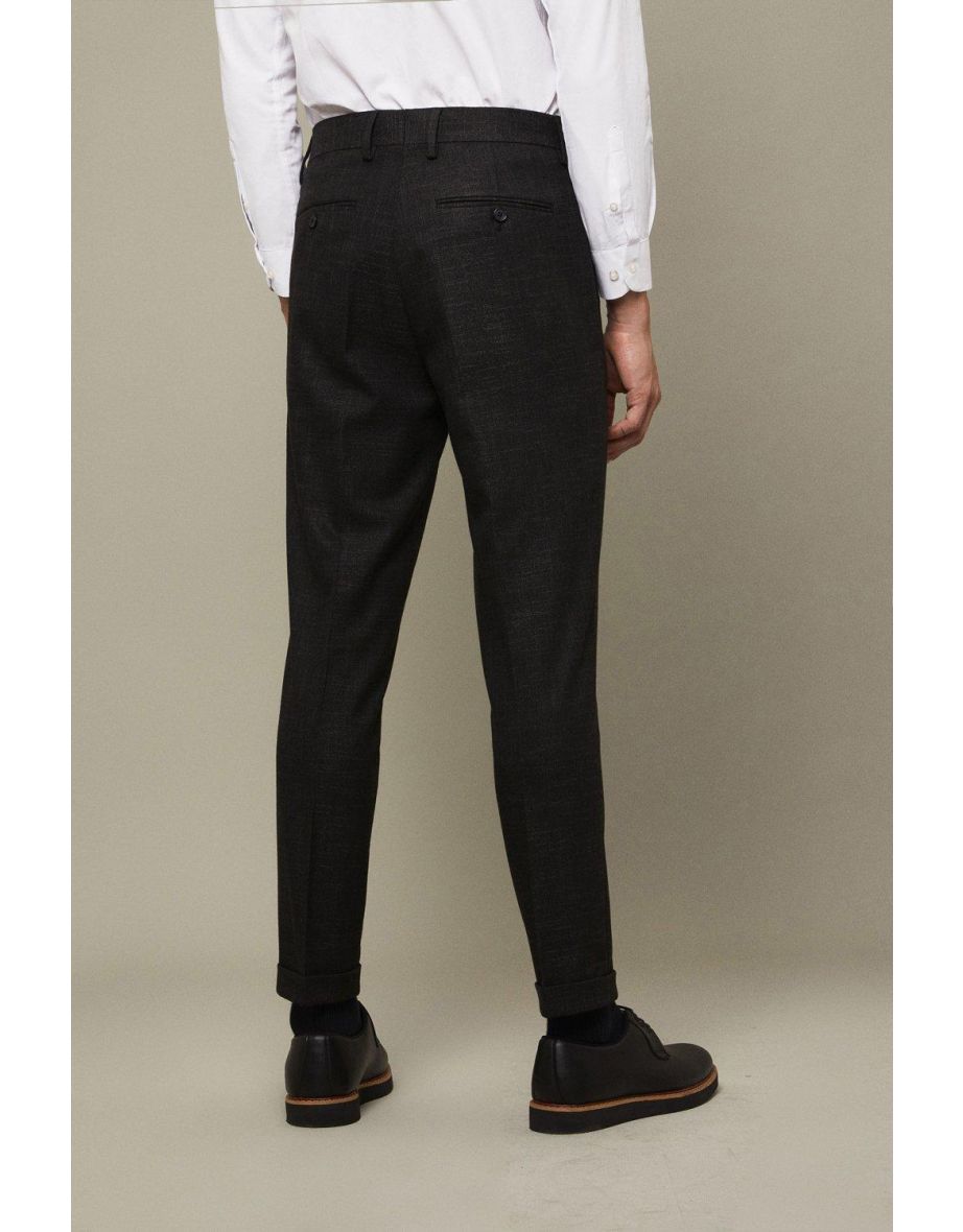 Slim Fit Black Suit Trousers - 2