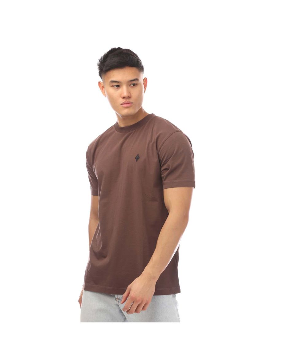Men's Marcelo Burlon Cross Regular T-Shirt in Brown