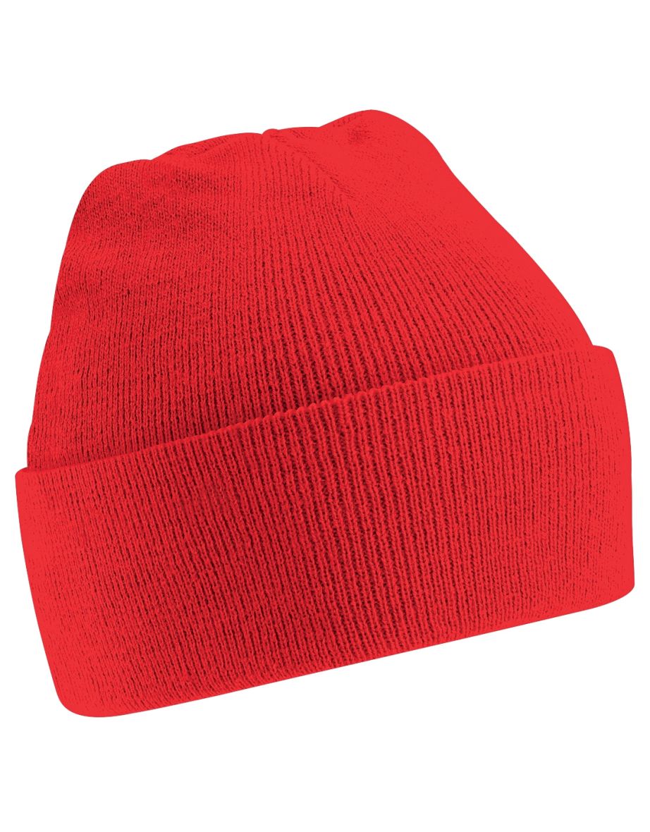 Beechfield Soft Feel Knitted Winter Hat - Bright Red