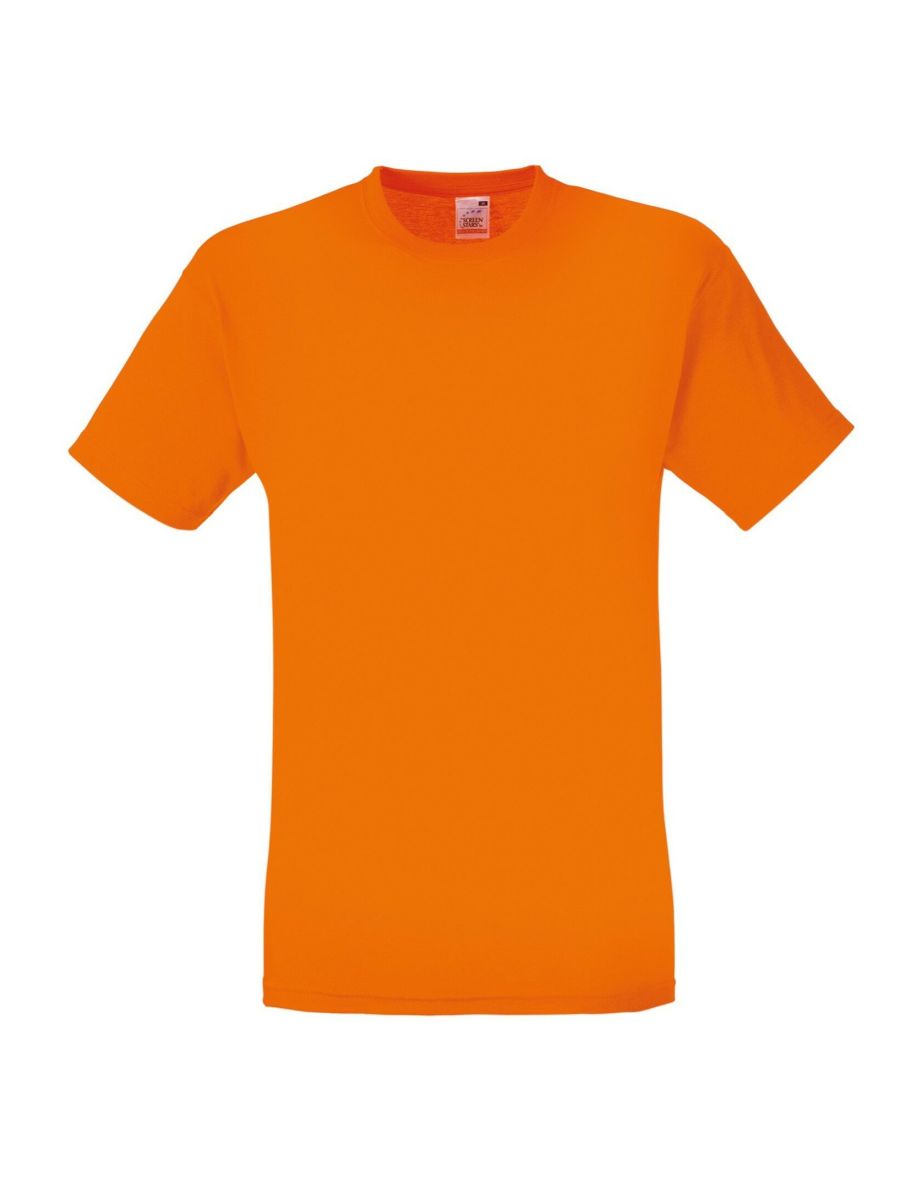 Fruit Of The Loom Mens Original Short Sleeve T-Shirt - Orange