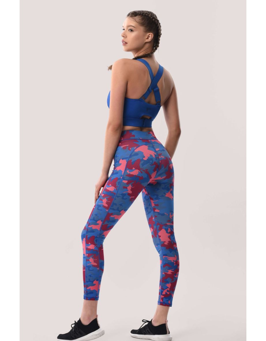 Closet London Blue Camouflage Leggings - 3