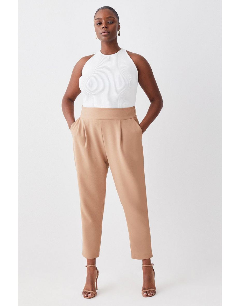 Plus size shop slim leg trousers