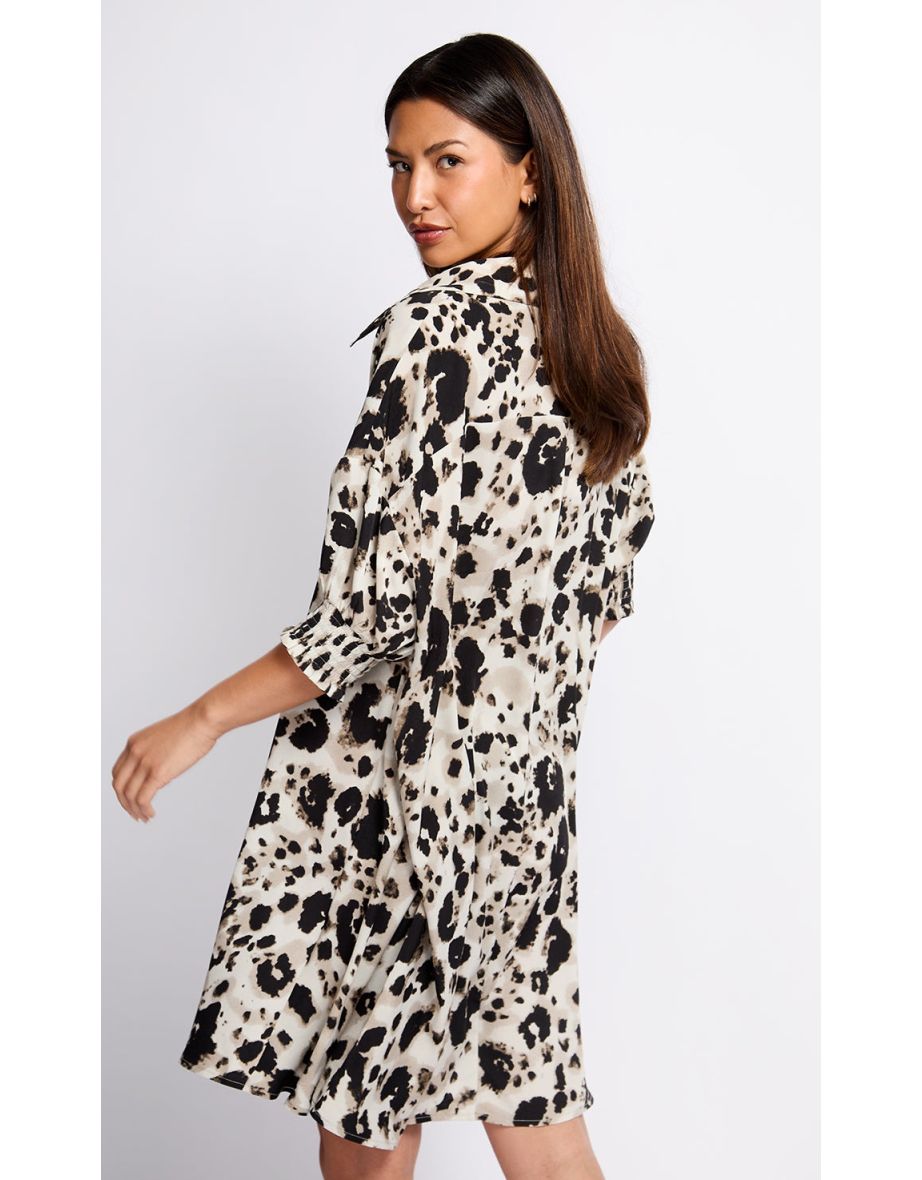 Animal Print Shirt Dress by Vogue Williams - 3