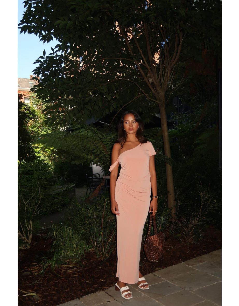 Soft-Terracotta Bardot Crop-Top