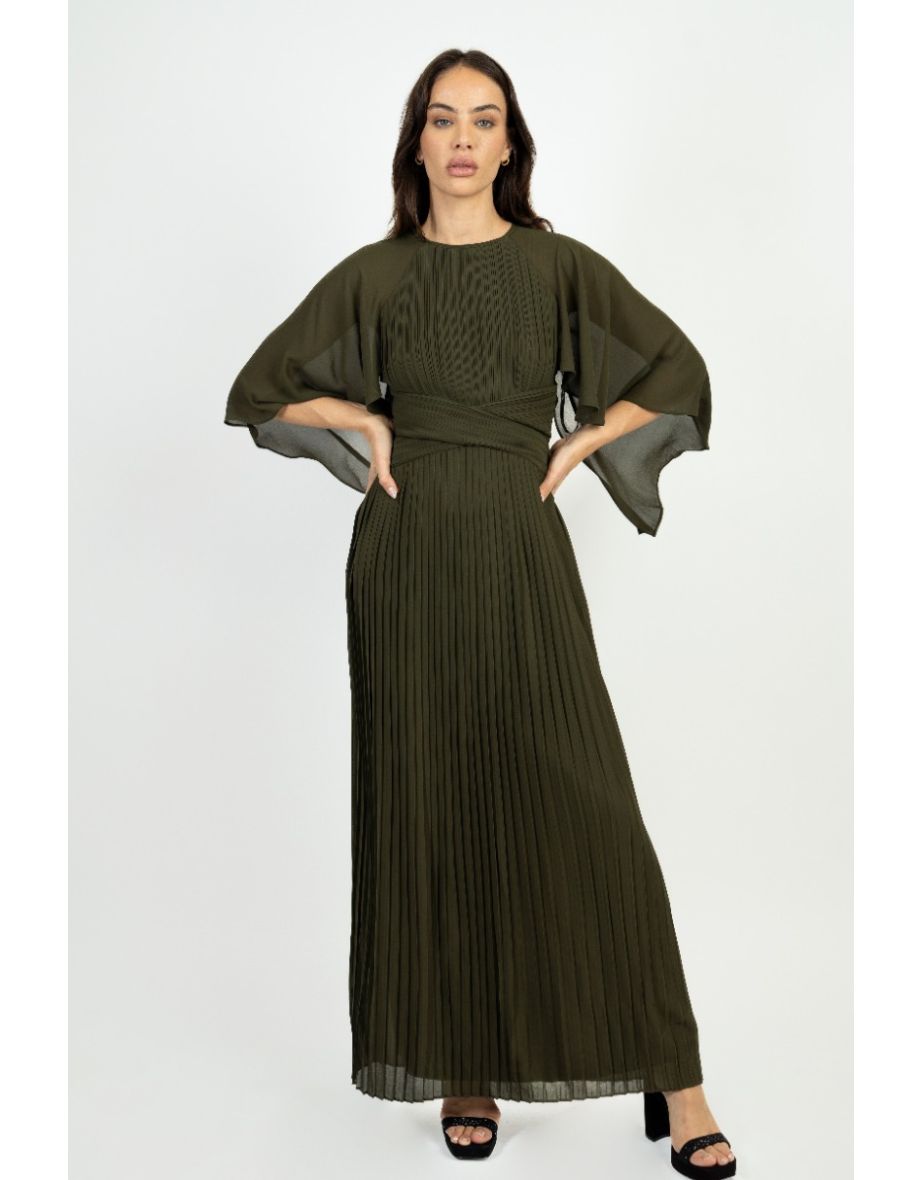 TFNC Pepa Olive Green Maxi Dress